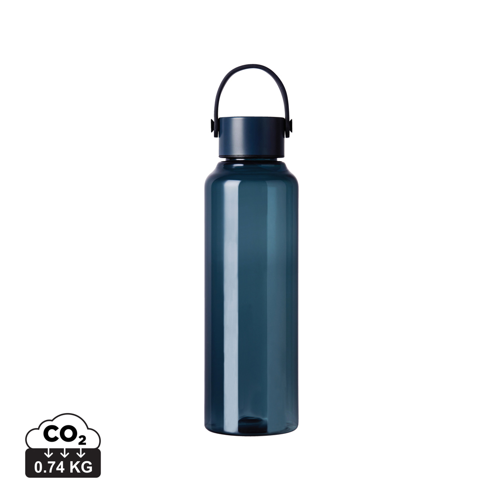 Bouteille personnalisée 550ml en rPET avec poignée élégante Vinga Bleu marine